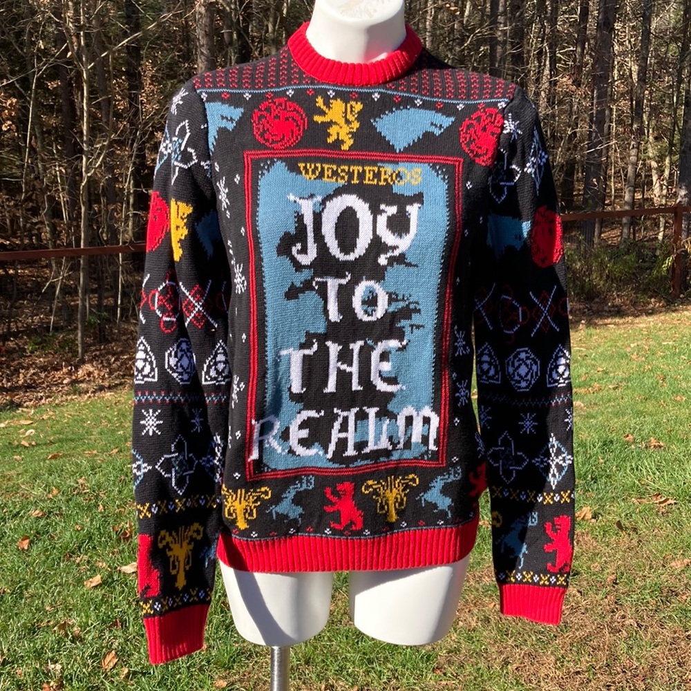Westeros Game of Thrones Joy to the Realm Christmas sweater size S